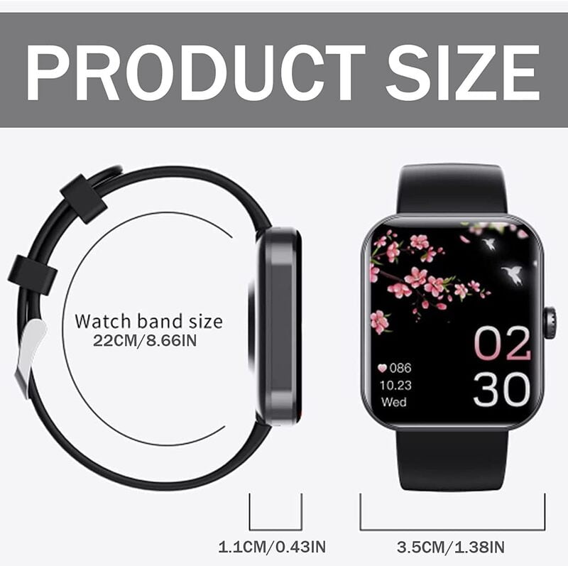 Monitor de glucosa smartwatch, Moda Bluetooth, Alta definición Pantalla Grande