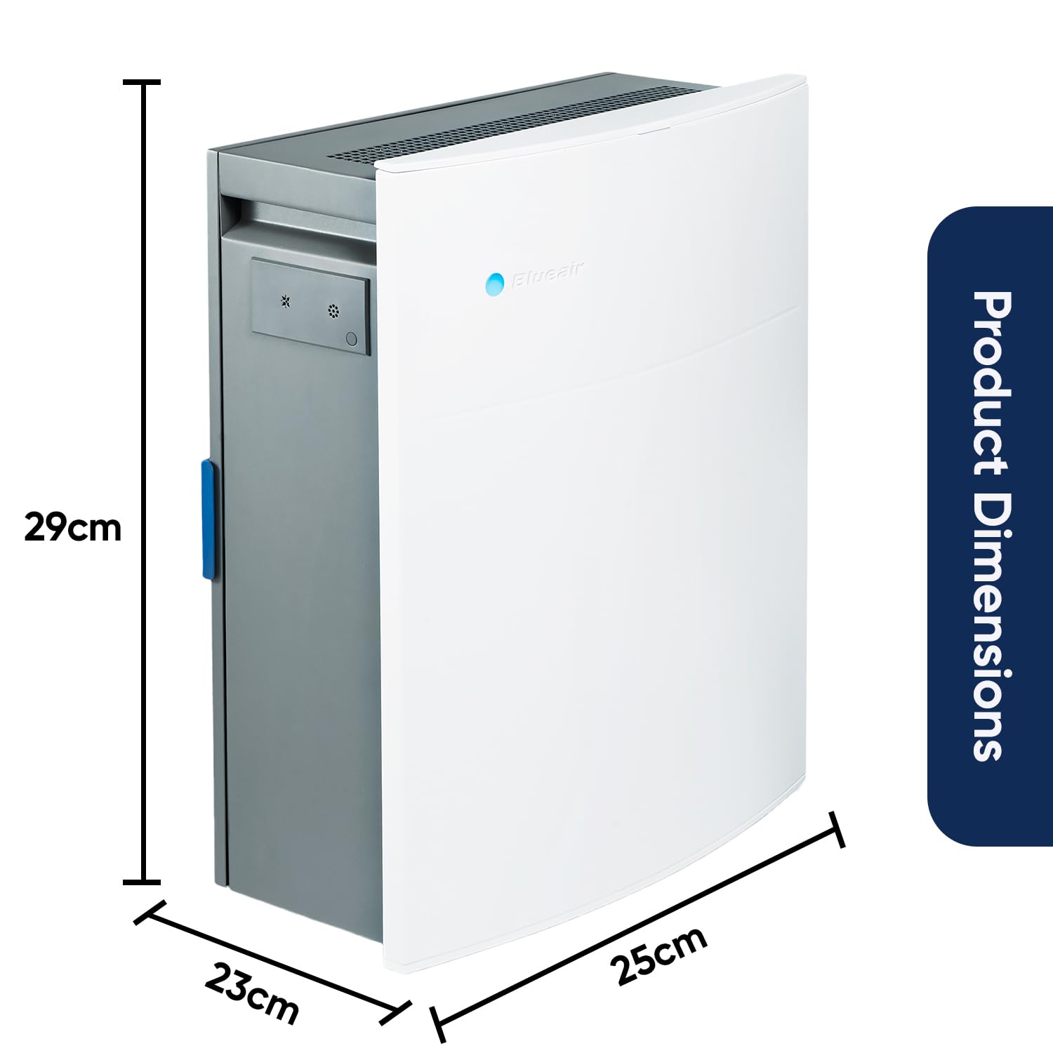 Dimension of Blueair Classic 280i WIFI Smart Air Purifier with Integrated Air Sensors