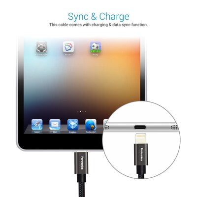 Portronics Konnect Pro (POR-792) 1.2 m Lightning Cable Portronics Konnect Pro (POR-792) 1.2 m Lightning Cable