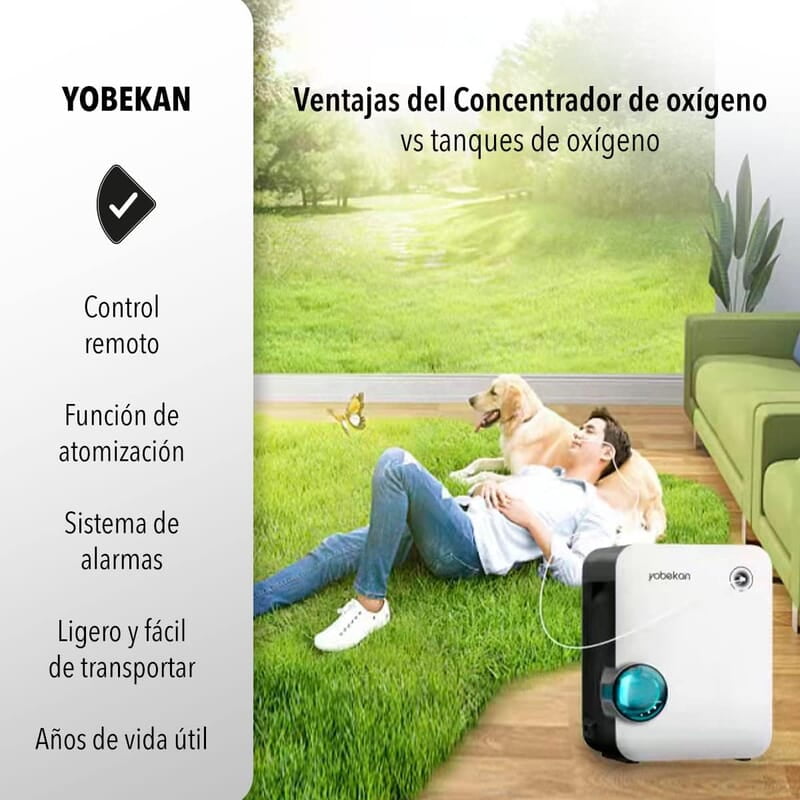 Concentrador de Oxígeno - Nebulizador - Grado Dómestico de 7 Litros Concentrador de Oxígeno - Nebulizador - Grado Dómestico de 7 Litros