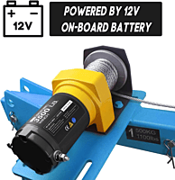 PISMIRE TRUCK CRANE 1100LBS & ELECTRIC 12V WINCH SET 3500LBS 360 SWIVEL DUAL REMOTE (WIRED & INFRARED)