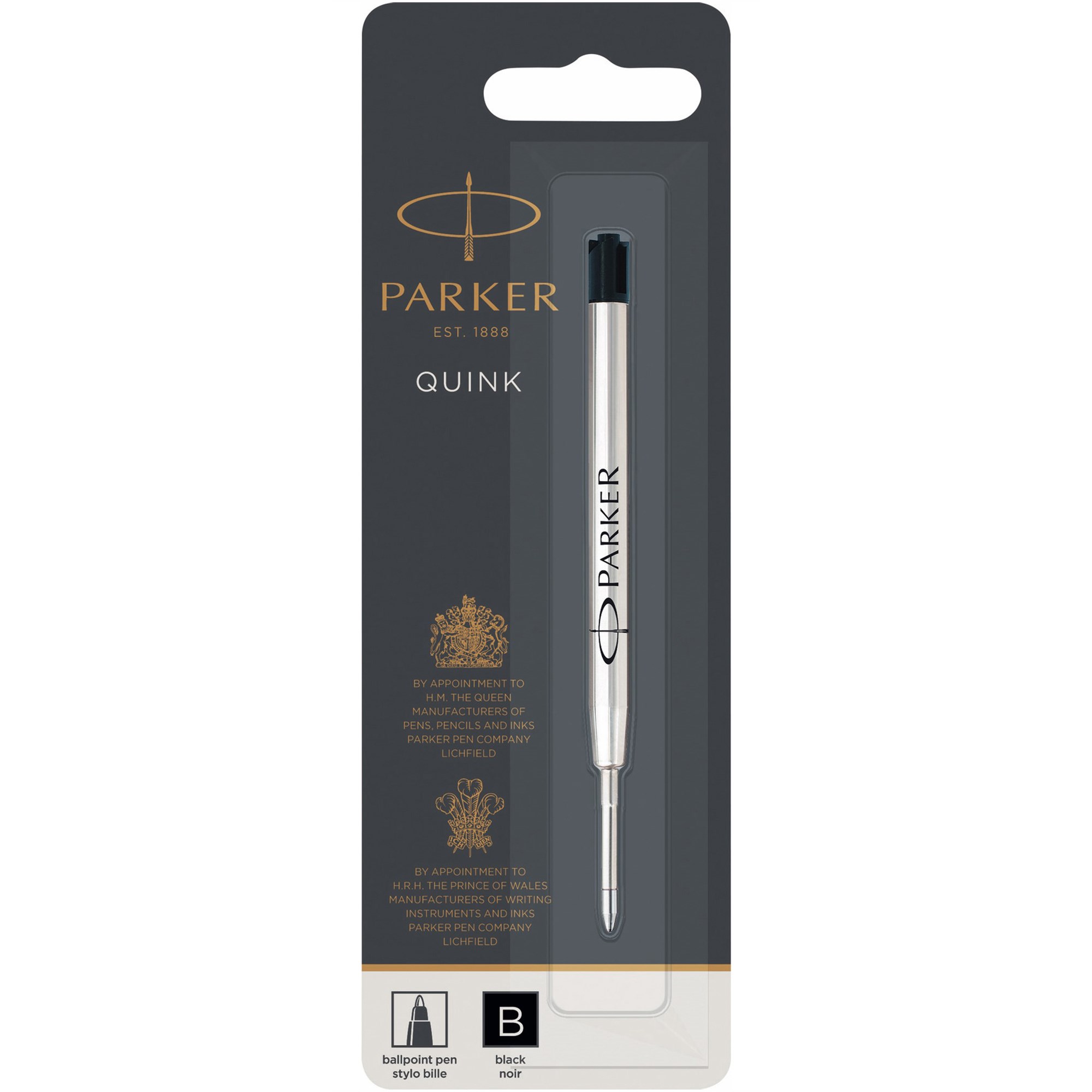 Parker Quink Ballpoint Pen Refill Broad 1.2mm Black