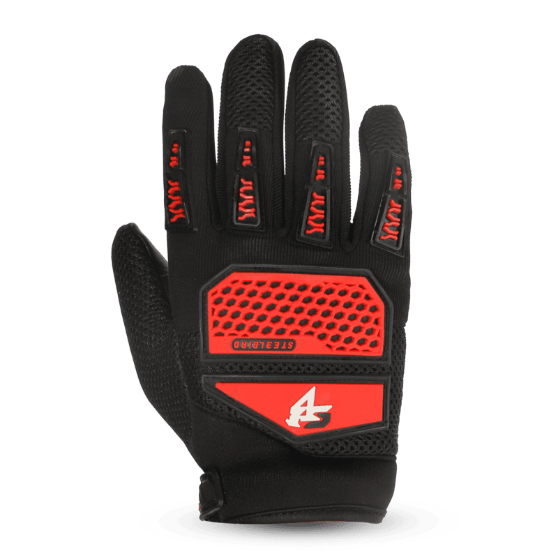 STEELBIRD GLOVES F/F RIDING PRO RED (XXL)