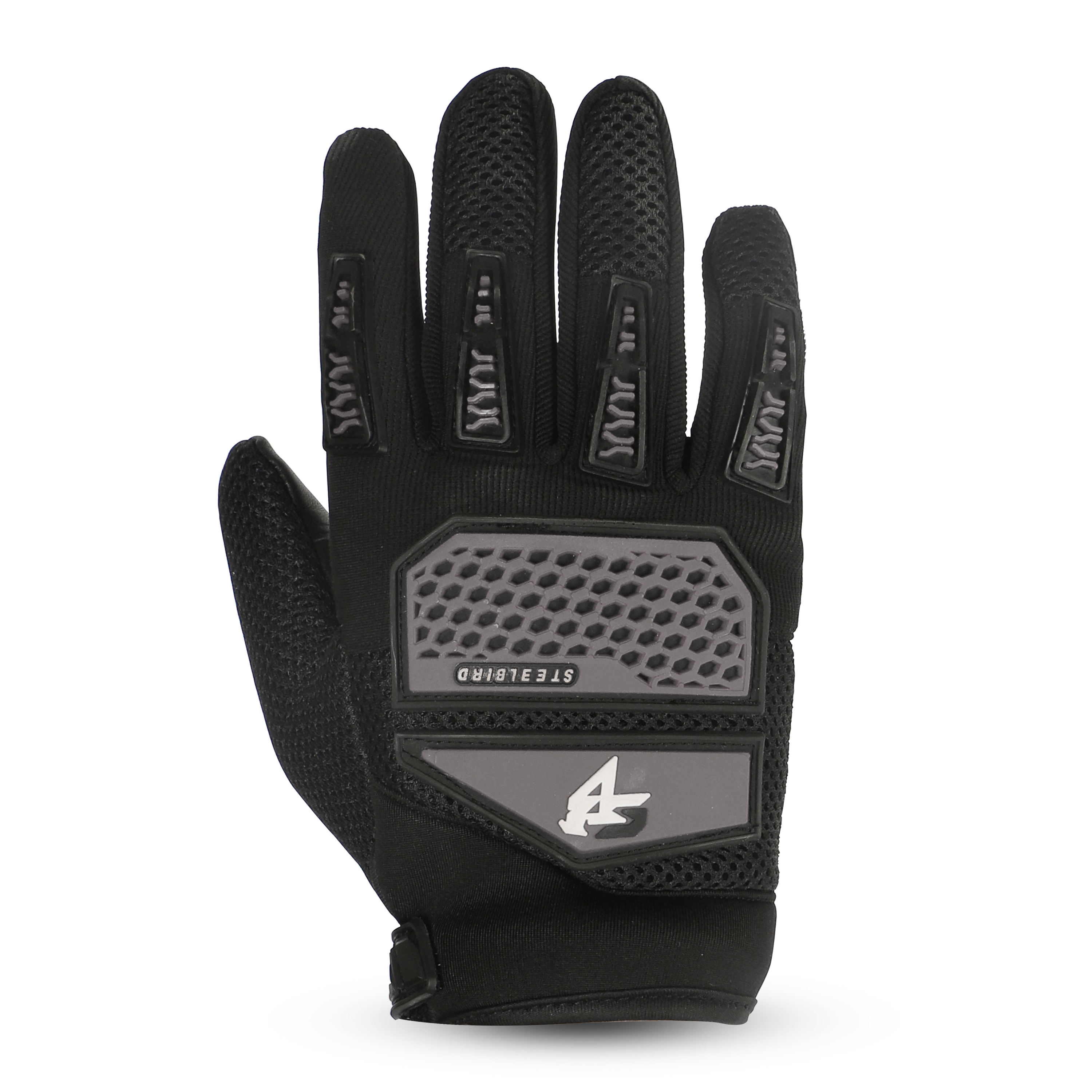 STEELBIRD GLOVES F/F RIDING PRO GREY (XXL)