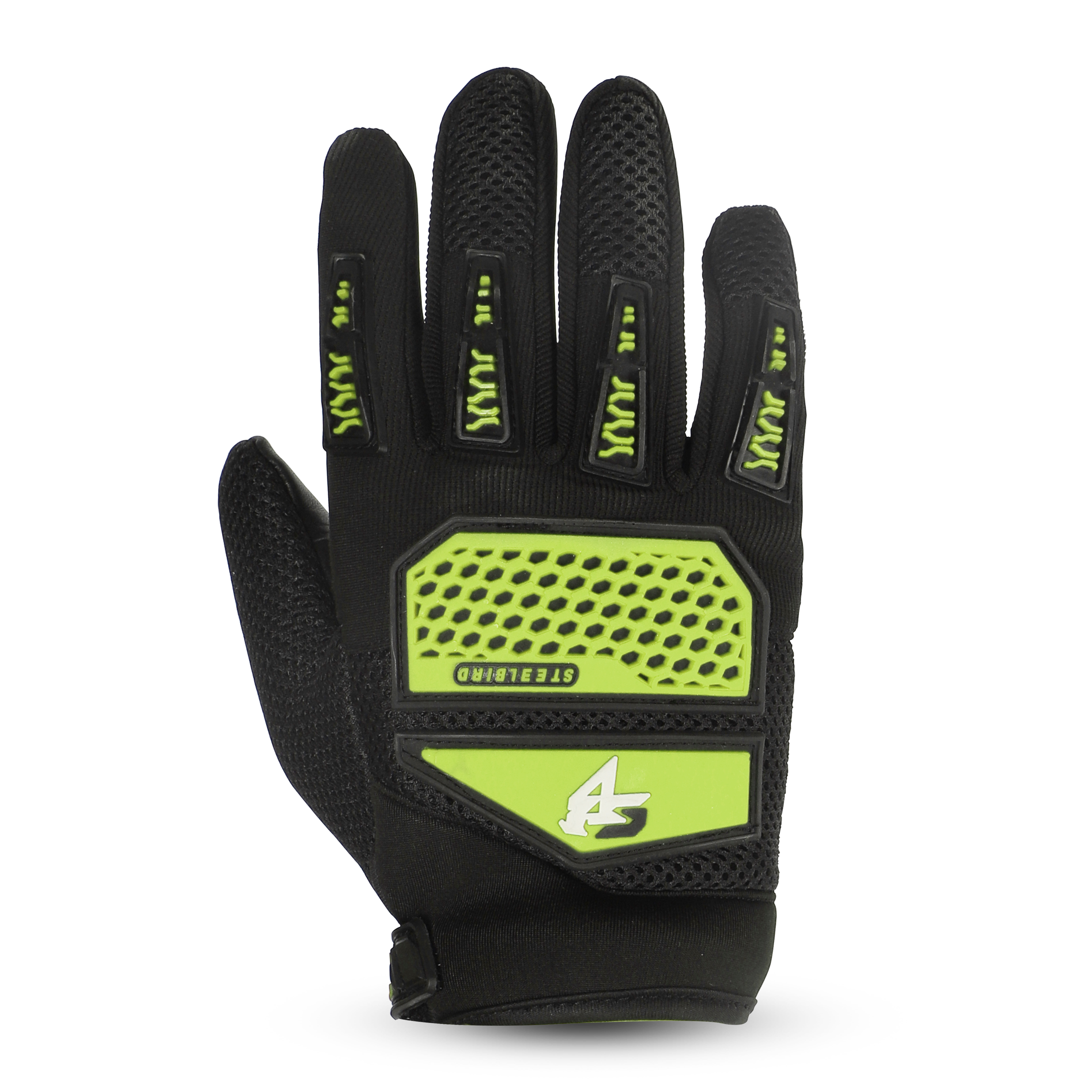 STEELBIRD GLOVES F/F RIDING PRO NEON (XL)