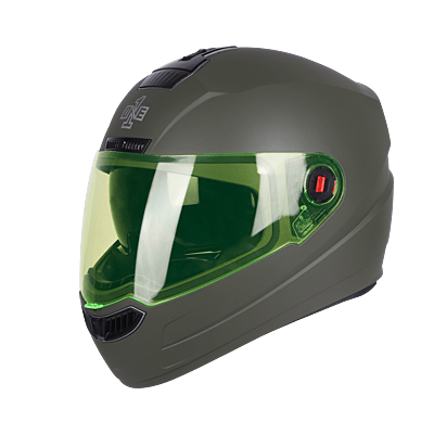 STEELBIRD SBA-1 ISS ONE1 DASHING BATTLE GREEN FLUO YELLOW VISOR 580 MM
