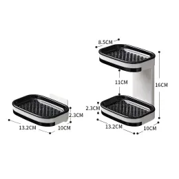 2 Layers Soap Rack Soap Holder with Vertical and Horizontal Alignment 2 Layers Soap Rack Soap Holder with Vertical and Horizontal Alignment