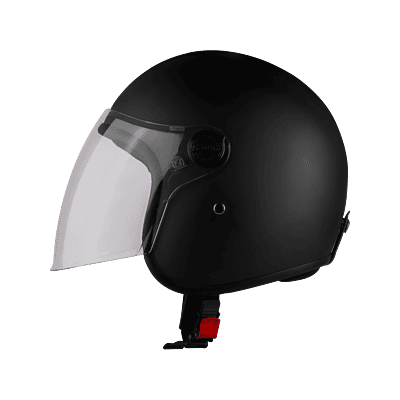 STEELBIRD SBH-56 VINTAGE MATT BLACK C/V 580 MM (LONG VISOR)