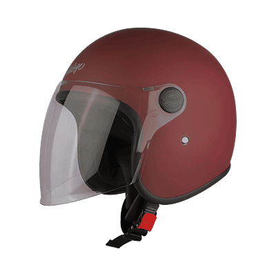 STEELBIRD SBH-56 VINTAGE MATT MAROON C/V 600 MM (LONG VISOR)