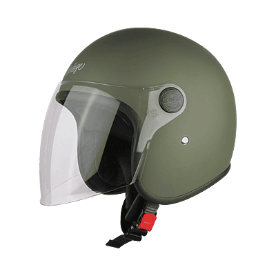 STEELBIRD SBH-56 VINTAGE MATT BATTLE GREEN C/V 580 MM (LONG VISOR)