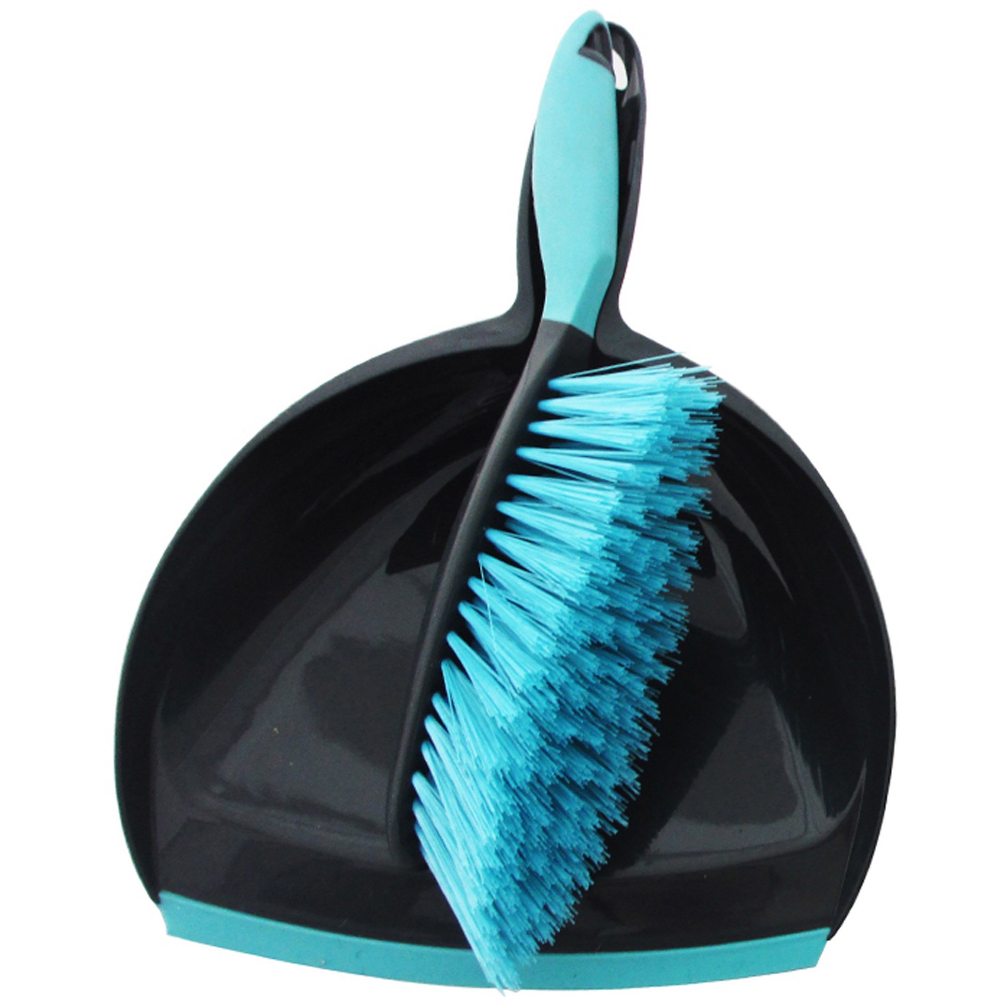 Compass Dust Pan And Brush Set Blue And Grey