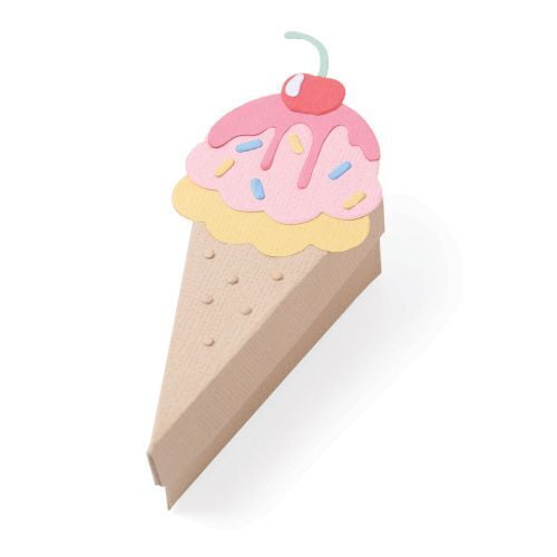 Scatola Cono Gelato - Fustella Sizzix BigzL Scatola Cono Gelato - Fustella Sizzix BigzL