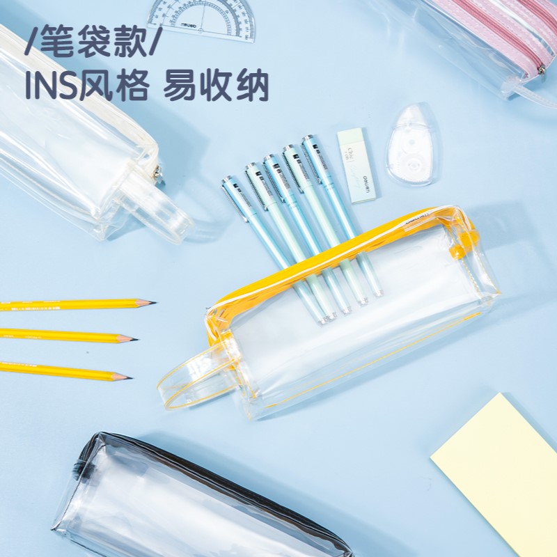 DELI 66600 PENCIL POUCH ZIPPED CLEAR DELI 66600 PENCIL POUCH ZIPPED CLEAR