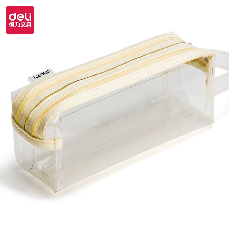DELI 66600 PENCIL POUCH ZIPPED CLEAR DELI 66600 PENCIL POUCH ZIPPED CLEAR