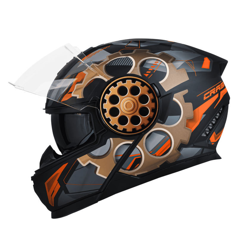 STEELBIRD SBH-40 ISS ROLLER CRASH MATT BLACK/ORANGE C/V 600 MM