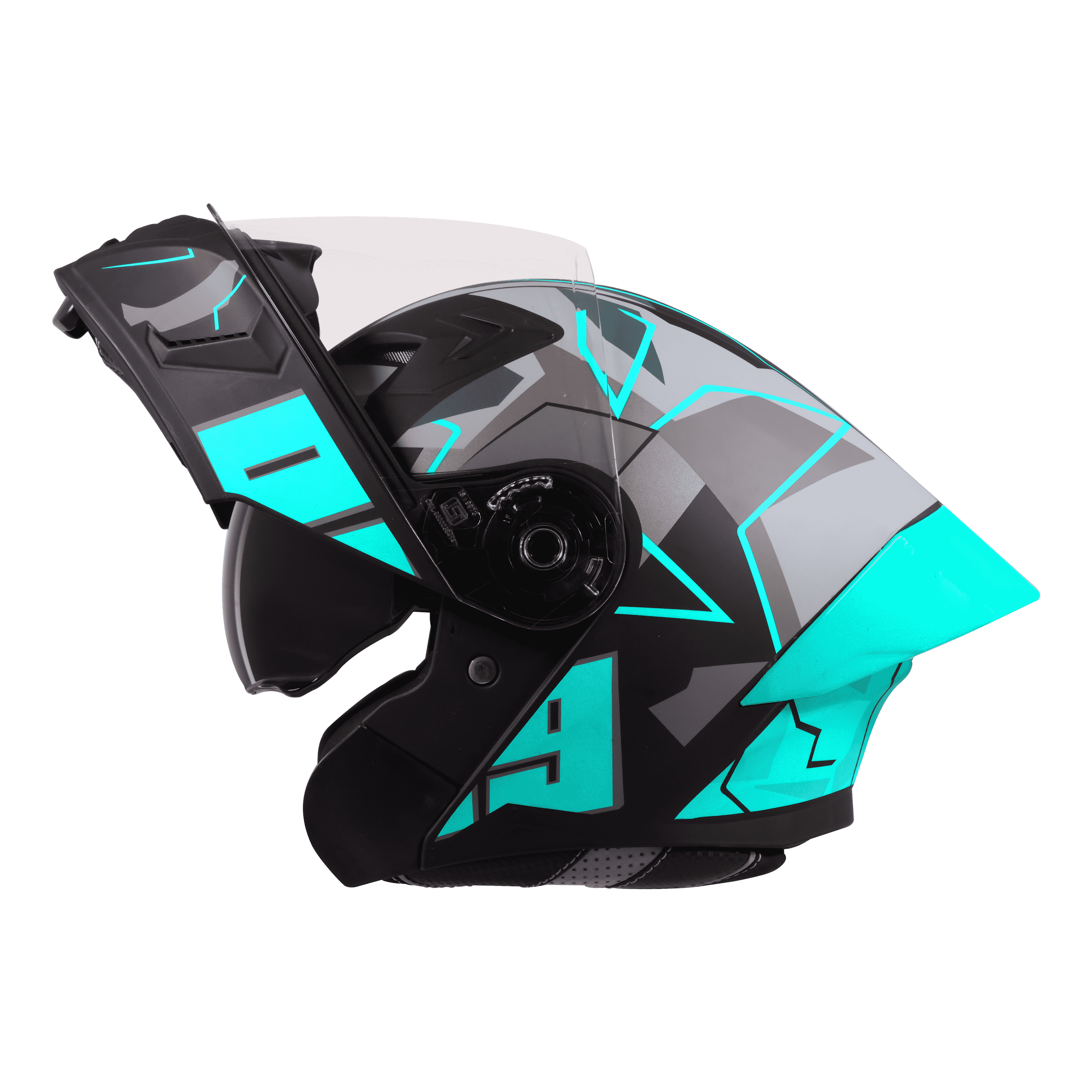 STEELBIRD SBA-20 ISS 09 GLOSSY BLACK/JAZZ BLUE C/V 600 MM WITH EXTRA SMOKE VISOR