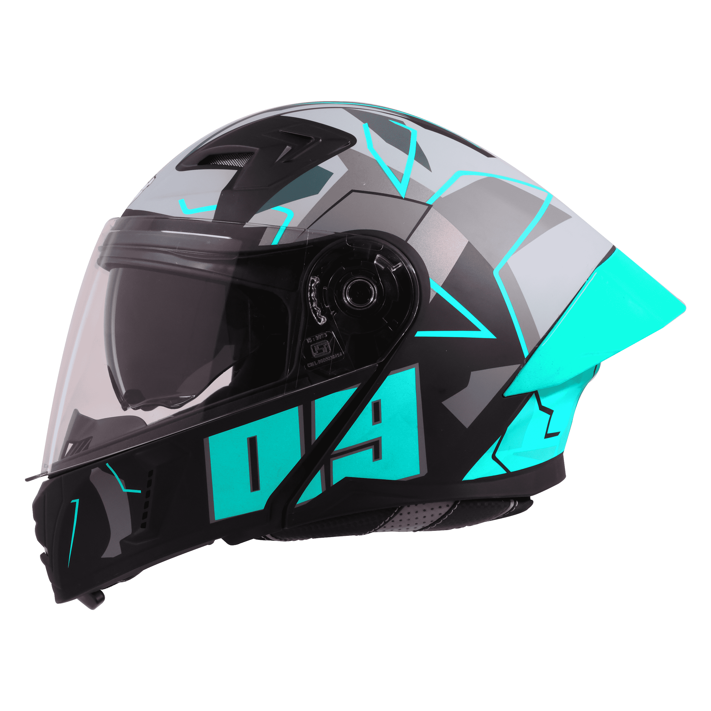 STEELBIRD SBA-20 ISS 09 GLOSSY BLACK/JAZZ BLUE C/V 600 MM WITH EXTRA SMOKE VISOR