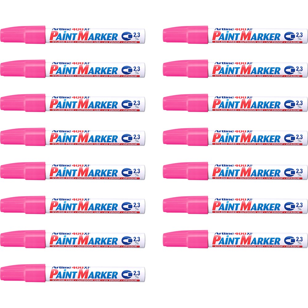 Artline 400XF Paint Marker Medium Bullet 2.3mm Pink Pack Of 15