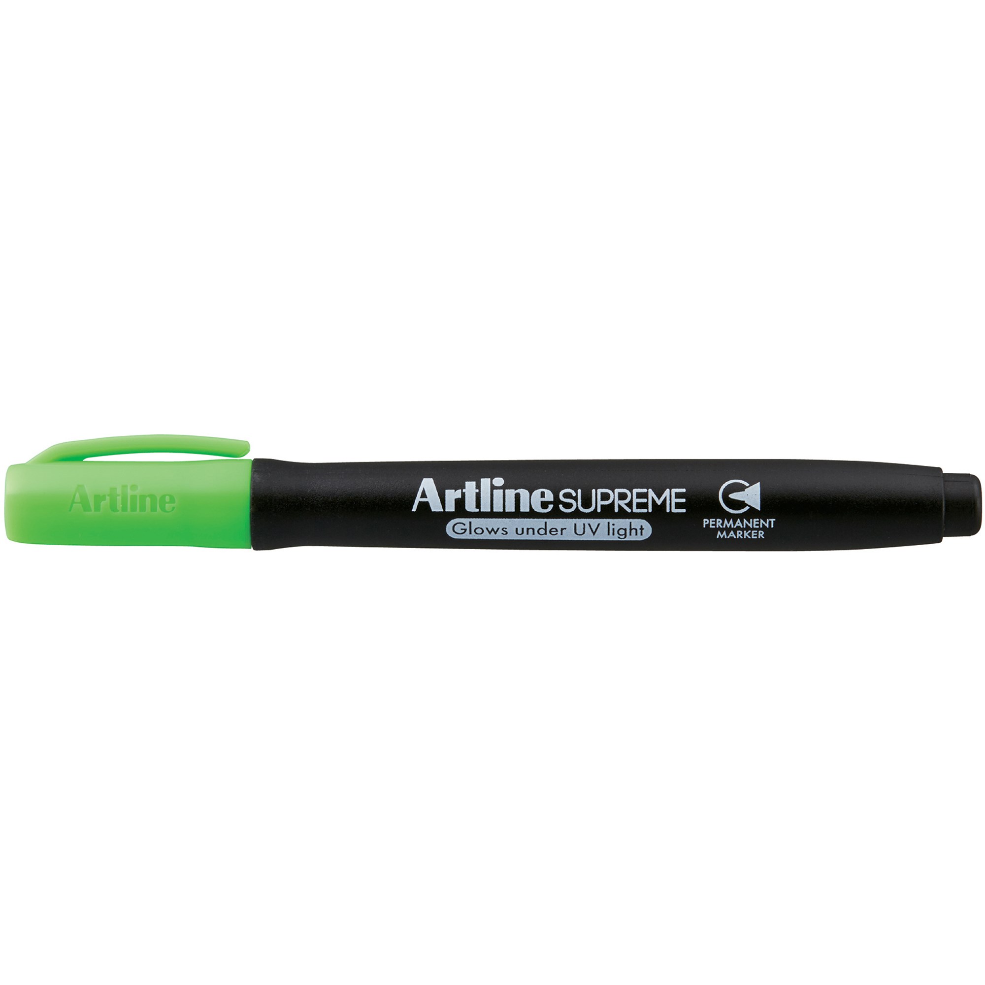 Artline Supreme Glow Permanent Markers Bullet 1mm Green Pack  Of 12