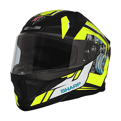 STEELBIRD SBH-25 SHARP SPIKY GLOSSY BLACK/NEON C/V 600 MM