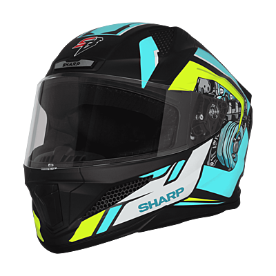 STEELBIRD SBH-25 SHARP SPIKY GLOSSY BLACK/JAZZ BLUE C/V 600 MM