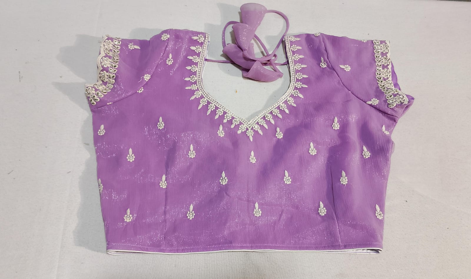 C187: Ready To Ship Beautiful Chikankari Work Saree With Stitched Blouse C187: Ready To Ship Beautiful Chikankari Work Saree With Stitched Blouse