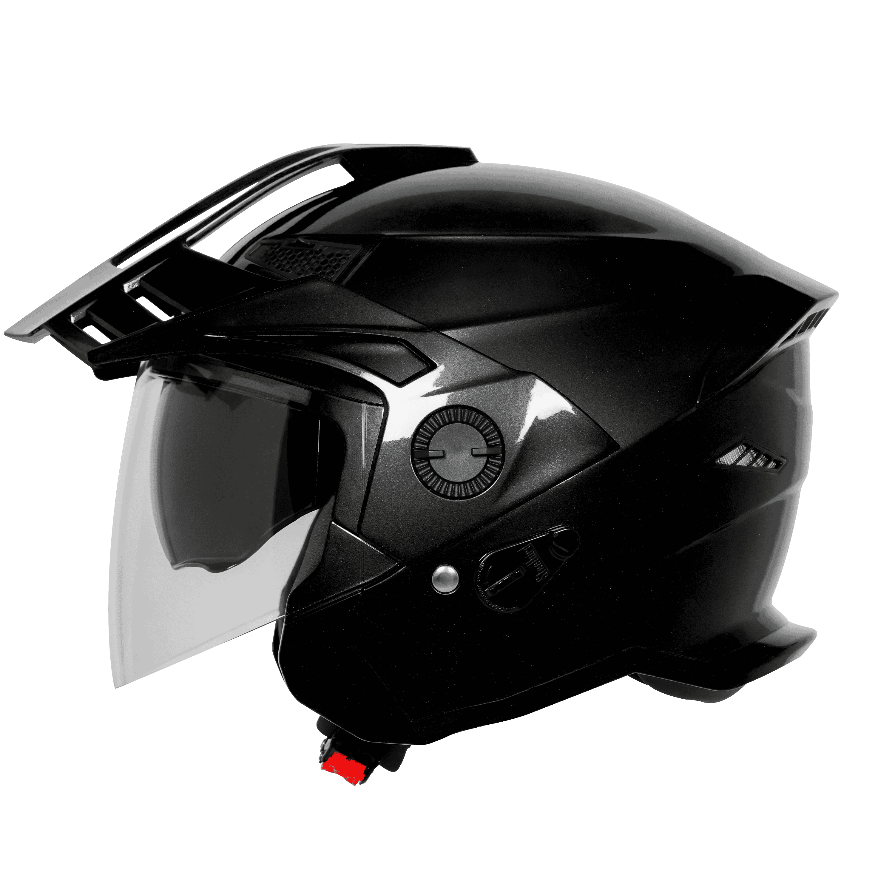 STEELBIRD SBH-23 ISS AVA GLOSSY BLACK WITH PEAK C/V (M)