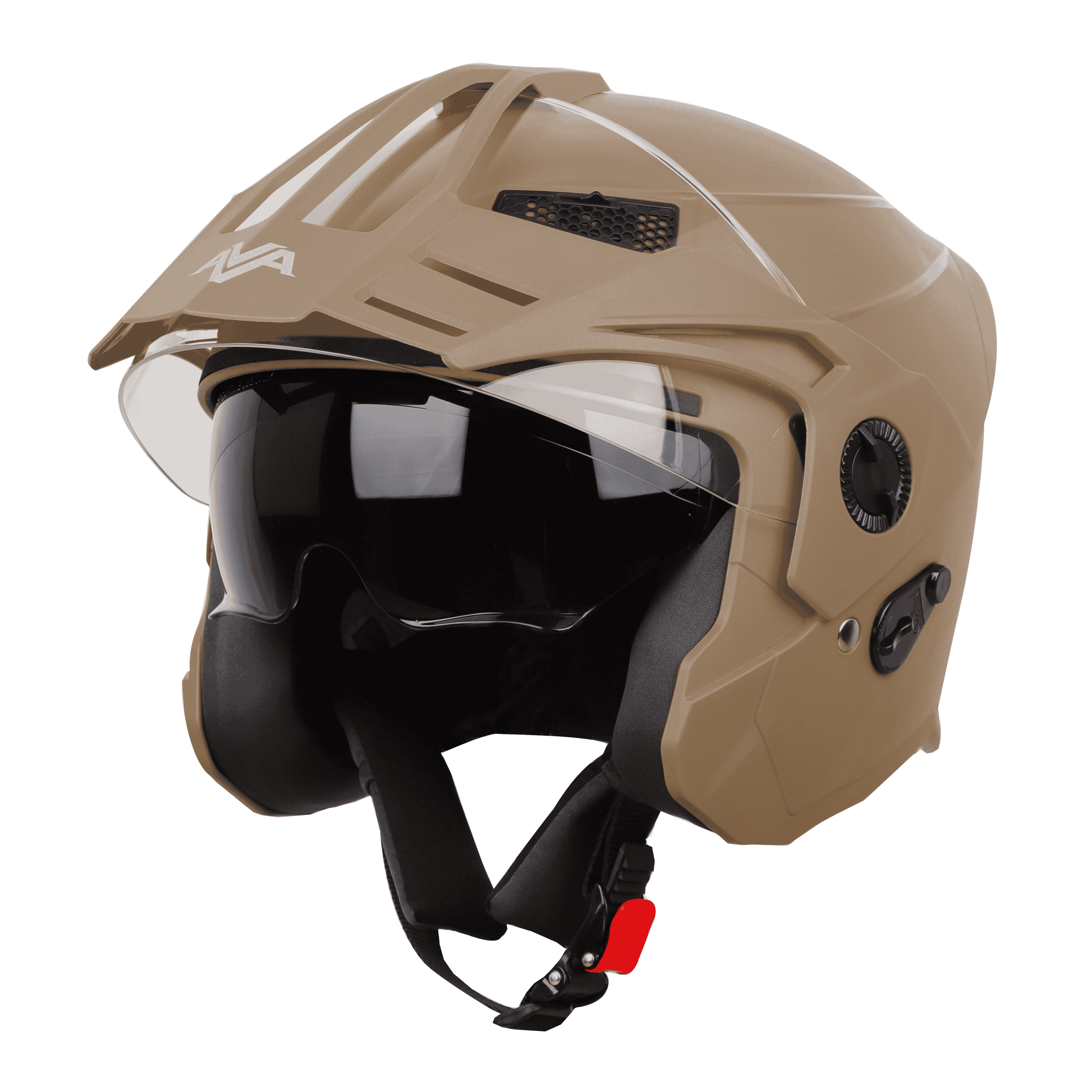 STEELBIRD SBH-23 ISS AVA MATT DESERT STORM WITH PEAK C/V (L)