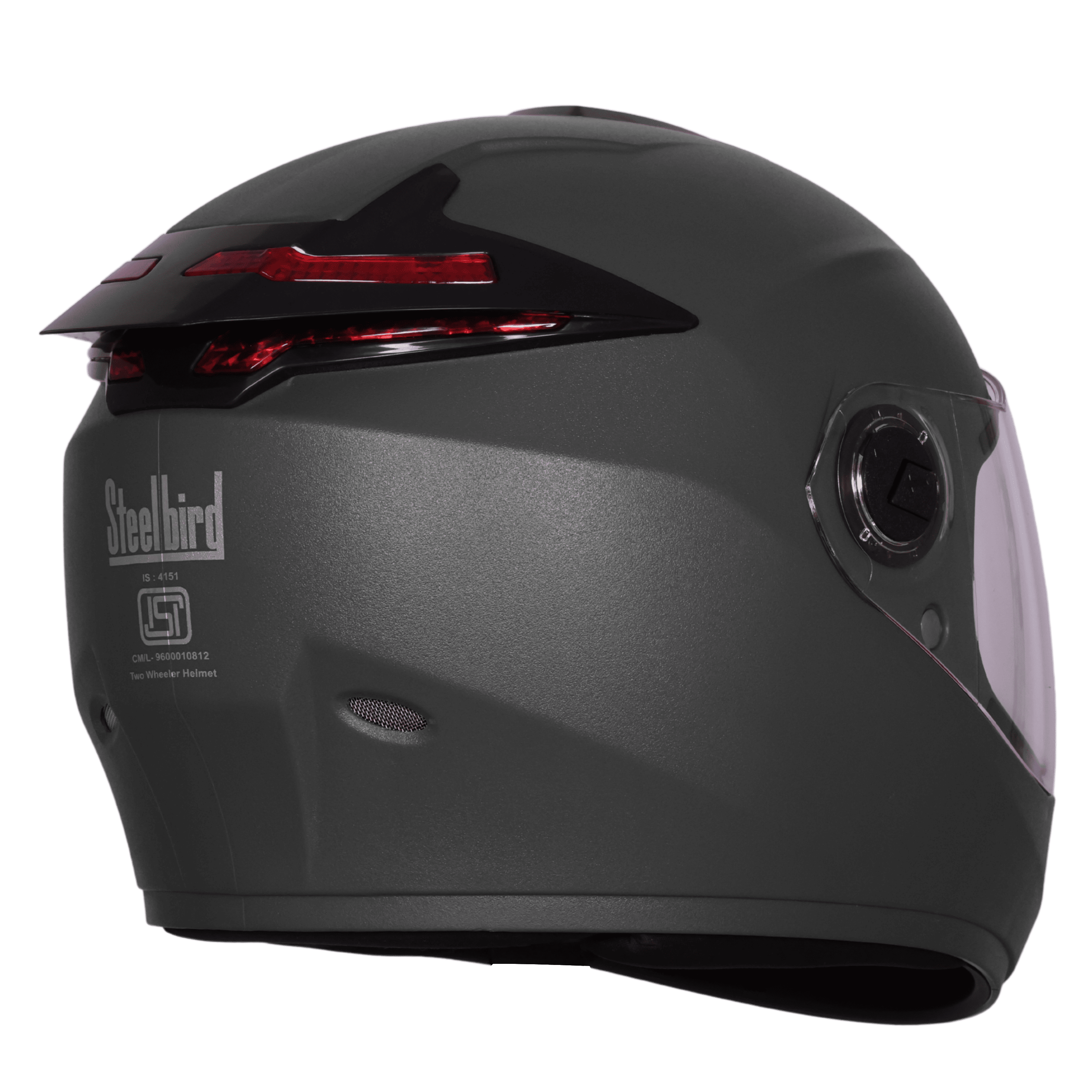 STEELBRID SBH-62 ZOOM RF GLOSSY HONDA GREY C/V 580 MM (EXTRA FREE SMOKE VISOR)