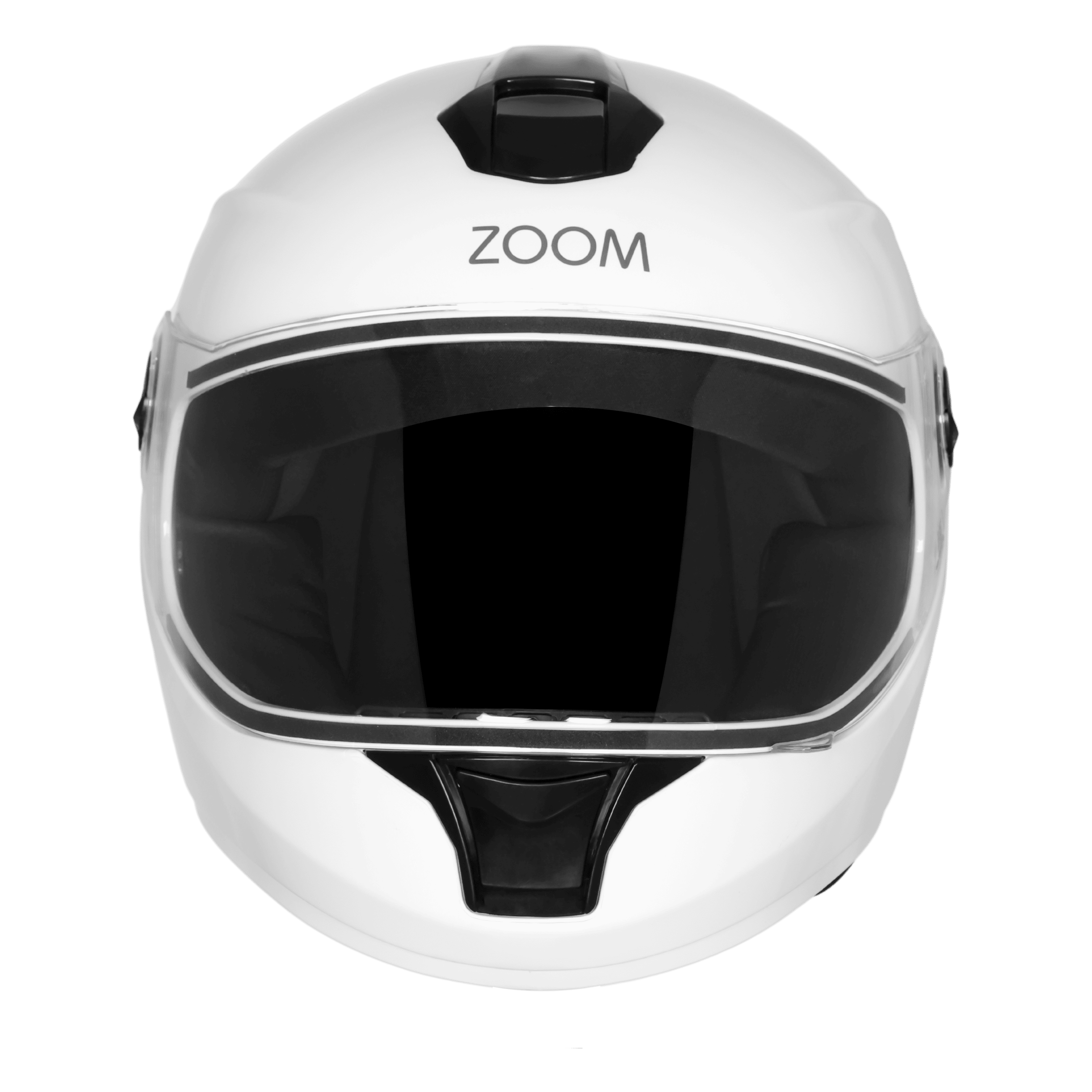 STEELBRID SBH-62 ZOOM RF GLOSSY WHITE C/V 580 MM (EXTRA FREE SMOKE VISOR)