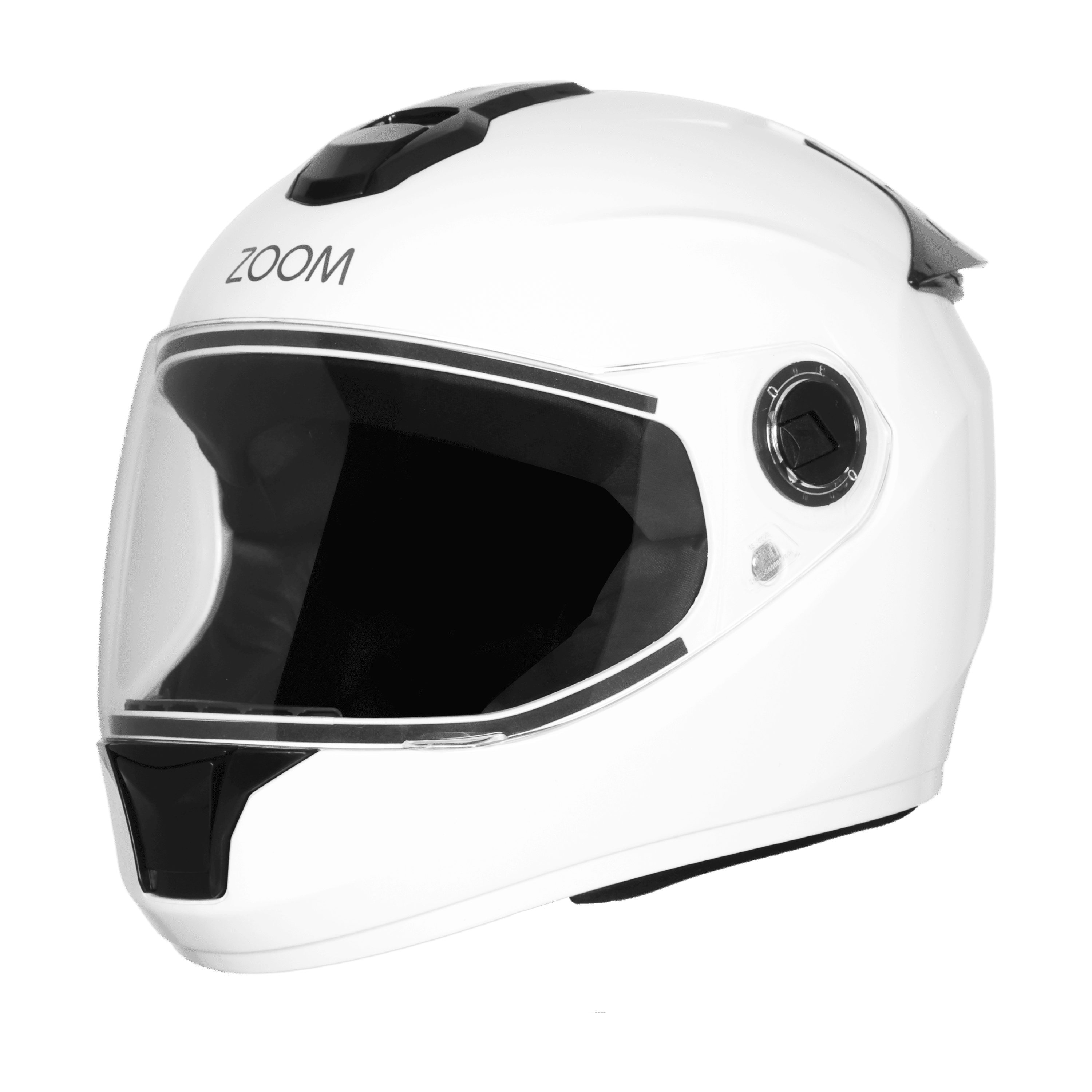 STEELBRID SBH-62 ZOOM RF GLOSSY WHITE C/V 580 MM (EXTRA FREE SMOKE VISOR)