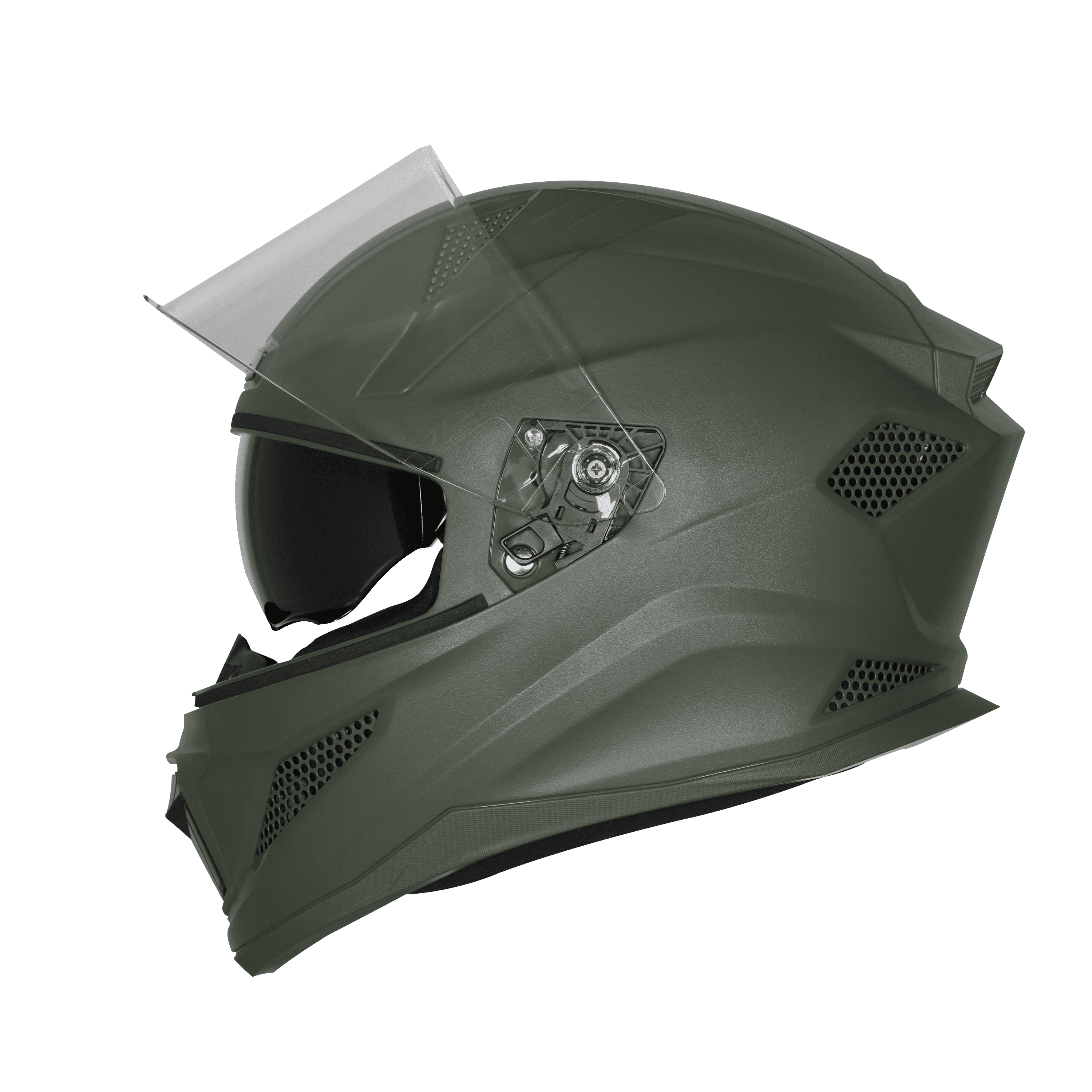 STEELBIRD SBH-25 ISS SHARP DASHING BATTLE GREEN C/V 620 MM (XL)