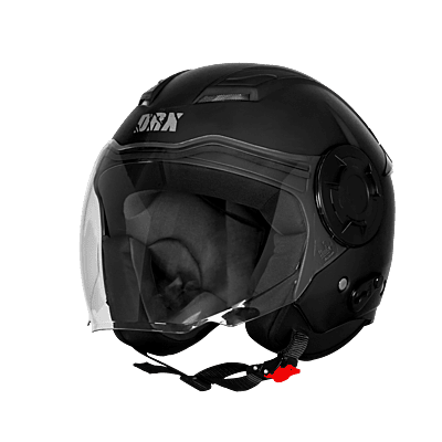 STEELBIRD SBH-73 DRX RF DASHING BLACK 580 MM WITH EXTRA SMOKE VISOR