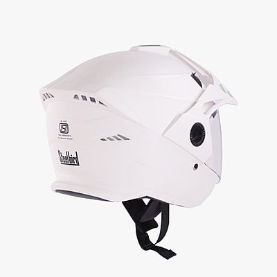 STEELBIRD SBH-23 AVA DASHING WITH PEAK WHITE C/V (M)