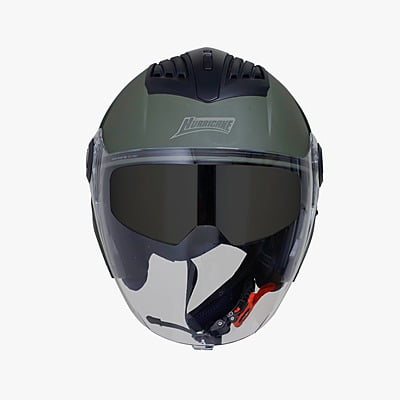 SBA-3 HURRICANE WITH INNER SMOKE SUN SHIELD MATT BATTLE GREEN C/V (L)