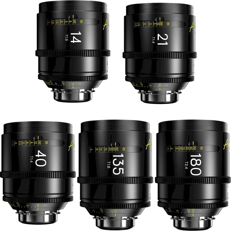 DZOFILM Arles 14/21/40/135/180mm FF/VV Prime Cine Lens (PL mount,feet) DZOFILM Arles 14/21/40/135/180mm FF/VV Prime Cine Lens (PL mount,feet)