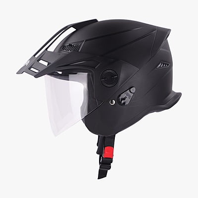 STEELBIRD SBH-23 AVA DV DASHING WITH PEAK BLACK C/V (L)