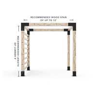 Any Size Pergola Kit with Post Wall for 6x6 Wood Posts Any Size Pergola Kit with Post Wall for 6x6 Wood Posts
