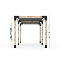 Double Pergola Kit with 2 SHADE SAILS for 6x6 Wood Posts