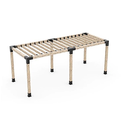Double Pergola Kit for 6x6 Wood Posts with KNECT 2x6 Top Rafter Brackets Double Pergola Kit for 6x6 Wood Posts with KNECT 2x6 Top Rafter Brackets