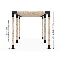 Double Pergola Kit for 6x6 Wood Posts with KNECT 2x6 Top Rafter Brackets Double Pergola Kit for 6x6 Wood Posts with KNECT 2x6 Top Rafter Brackets