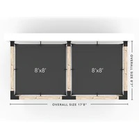 Double Wall Mount Pergola with 2 SHADE SAILS for 6x6 Wood Posts