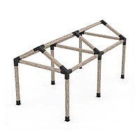 GRID 30 Double Pergola Kit for 6x6 Wood Posts GRID 30 Double Pergola Kit for 6x6 Wood Posts