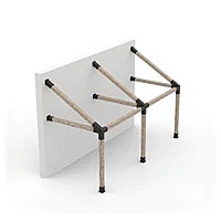 GRID 30 Double Wall Mount Pergola Kit for 6x6 Wood Posts GRID 30 Double Wall Mount Pergola Kit for 6x6 Wood Posts