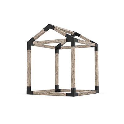 GRID 30 Single Pergola Kit with Base for 6x6 Wood Posts