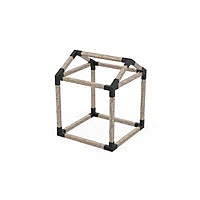 GRID 30 Single Pergola Kit with Base for 6x6 Wood Posts GRID 30 Single Pergola Kit with Base for 6x6 Wood Posts