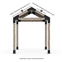 GRID 30 Single Pergola Kit with Water-Repellant Top for 6x6 Wood Posts GRID 30 Single Pergola Kit with Water-Repellant Top for 6x6 Wood Posts