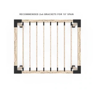 Pergola Kit for 6x6 Wood Posts with KNECT 2x6 Top Rafter Brackets Pergola Kit for 6x6 Wood Posts with KNECT 2x6 Top Rafter Brackets