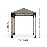 Pergola Kit with Water Repellent Umbrella Top for 6x6 Wood Posts Pergola Kit with Water Repellent Umbrella Top for 6x6 Wood Posts