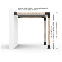 Wall Mount Pergola Kit With SHADE SAIL for 6x6 Wood Posts Wall Mount Pergola Kit With SHADE SAIL for 6x6 Wood Posts